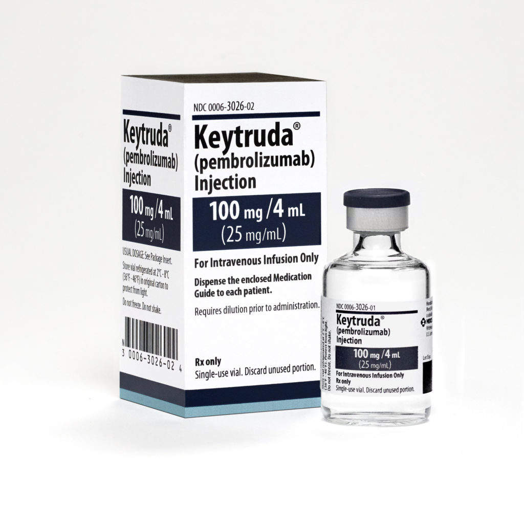 Keytruda 100mg/4mL Vial and Carton