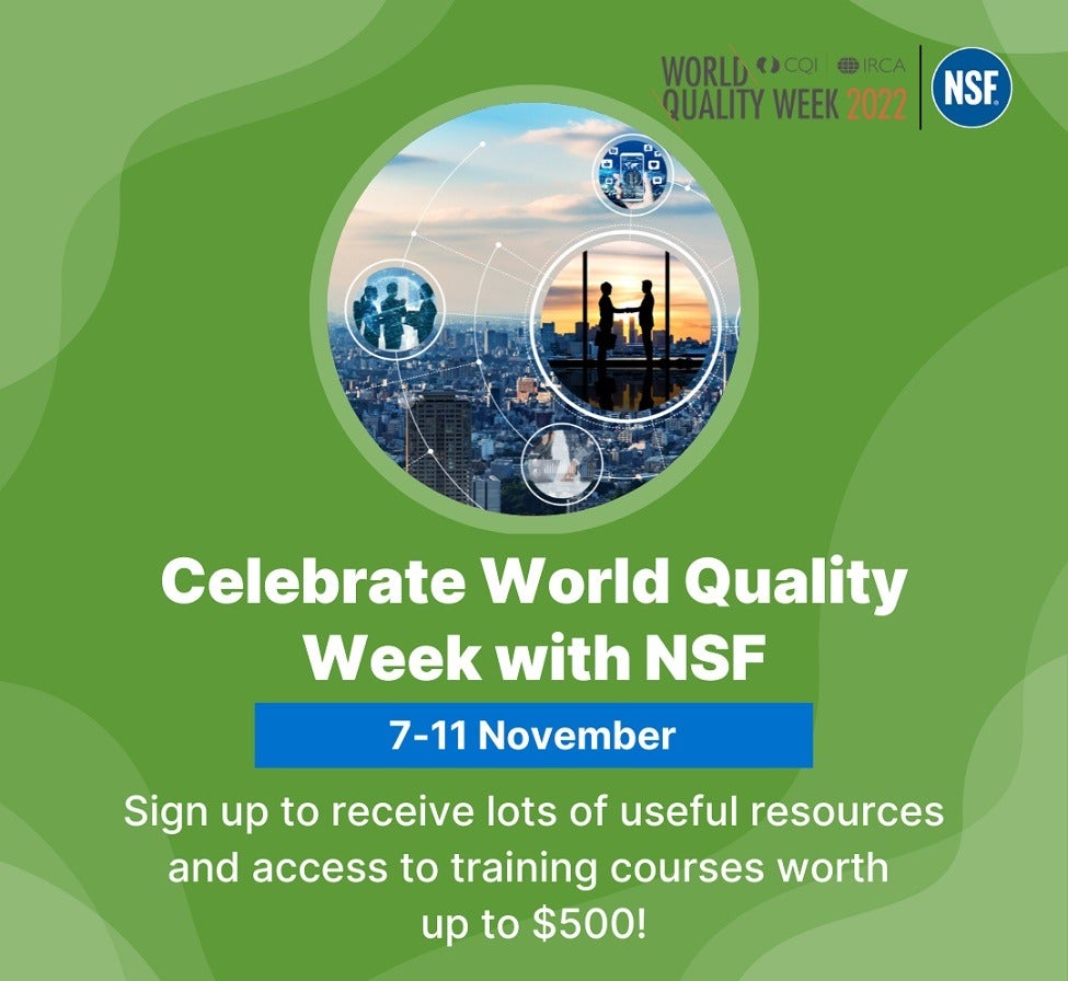 Join NSF's Health Sciences Team for World Quality Week and Receive Valuable Resources - Vimarsana News