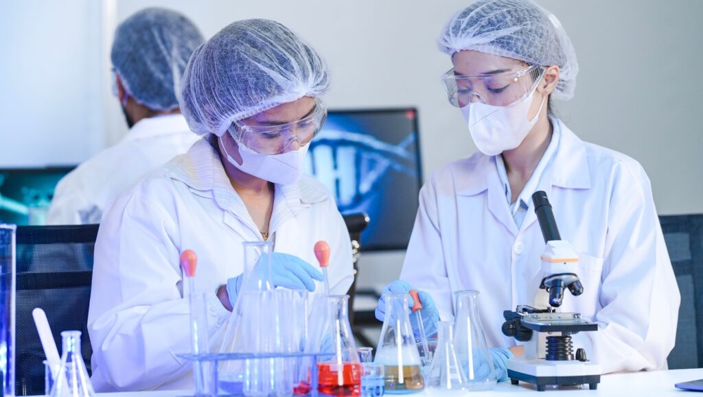 Biotech,Researchers,Analyzing,Genomic,Data,Via,Ai-driven,Molecular,Sequencing,In